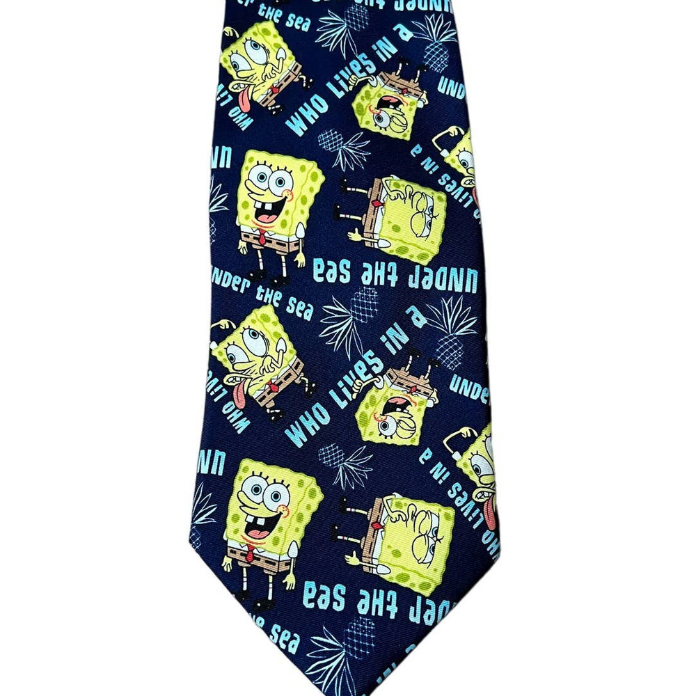 Vintage SpongeBob Tie Nickelodeon 2004 Y2K Vintage Spongebob Men's Tie